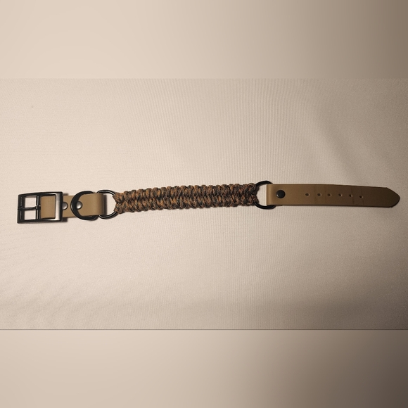 Tan Biothane and Paracord Collar 12.5-15" - Picture 2 of 3